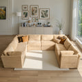 Ovios 8-Piece Modular Sectional Sofa, 127" U-Shaped Living Room Couch